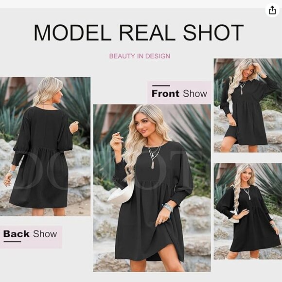 Elegant Black Women's Dress - NWOT - S - Picture 3 of 13